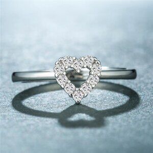 🥰Hollow Tiny Zircon Cute Lovely Simple Heart Rings for Women, INDN8029